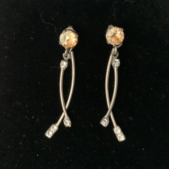 Sabika Metallic Sunshine Fun Studs with Ear Jackets - Picture 2 of 2